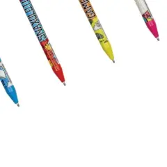 Adorable Axolotl Themed Clip Pens (4 Pack) - Napsolotl, Readsolotl & More! Black Ink, Retractable (5.75" Long)
