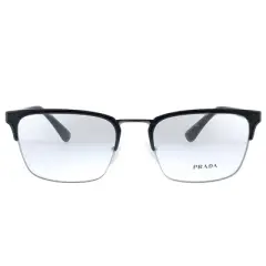 Prada Heritage PR 54TV 1BO1O1 Unisex Rectangle Eyeglasses Matte Black 55mm