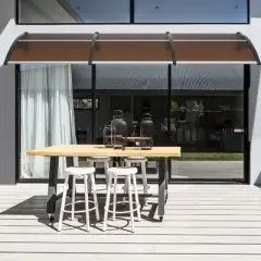 VEVOR Window Door Awning Canopy , UPF 50+ Polycarbonate Entry Door Outdoor Window Awning Exterior, Front Door Overhang Awning