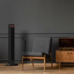 Sharper Image Rise 40 Oscillating Tower Fan Black