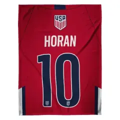 Sleep Squad US Women's Soccer Lindsey Horan 60 x 80 Raschel Plush Jersey Blanket