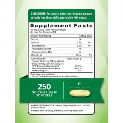 Nature's Truth Fish Oil 2400mg | Natural Lemon Flavor | 250 Softgels