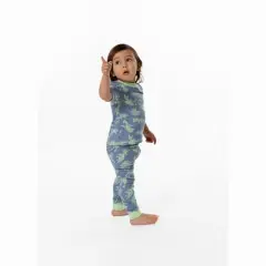 Sleep On It Boys Green Dino Super Soft Snug Fit 2-Piece Pajama Sleep Set