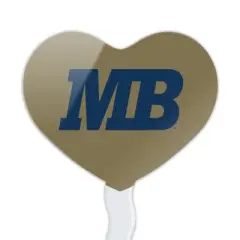 California State University Monterey Bay Secondary Logo Heart Love Cupcake Picks Toppers Decoration Set of 6