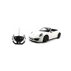 Link Ready! Set! Go! 1:12 RC Porsche 911 Carrera S White Cabriolet, Remote Control Sports Car, Working Headlights & Tail Lights R/C