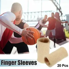 Unique Bargains Breathable Finger Sleeves Thumb Braces Support Elastic Compression Protectors for Arthritis Trigger Finger 20pcs