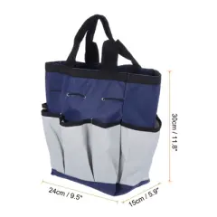 Unique Bargains 600D Oxford Waterproof Garden Tool Organizer Storage Carrier Bags 9.5" x 5.9" x 11.8" 2 Pcs