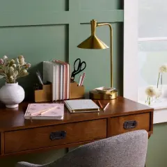 240 Sheet College Ruled Journal 7.75"x5.5" Cream Linen - Threshold&trade;: Hard Cover, Acid-Free, Rounded Corners, All Ages