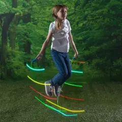HearthSong - LED Light-up Flashing Adjustable Jump Rope for Kids Outdoor Play