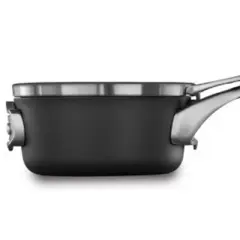 Calphalon Premier Space Saving 1.5 Quart Sauce Pan with Lid, Hard-Anodized Nonstick Cookware w/ MineralShield Technology, Dishwasher & Oven Safe