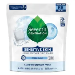 Seventh Generation Laundry Packs - Free & Clear - 66ct