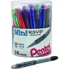 Pentel&reg; R.S.V.P.&reg; Mini Ballpoint Pens, 24-pack