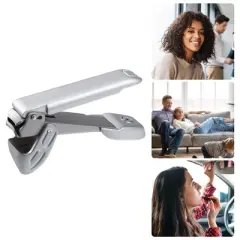 Unique Bargains Stainless Steel Nail Clippers Portable Nail Tool for Nail Care Silver Tone 1Pc