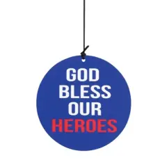 Dicksons God Bless Our Heroes Red White 35 inch Aluminum Wind Chime Noisemaker