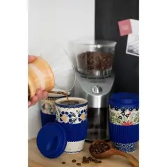 Blue Rose Polish Pottery K115 Manufaktura Travel Mug