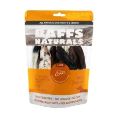 BAFFS NATURALS All-Natural Premium Lamb Ear Dog Chews &ndash; 3.5oz Bag