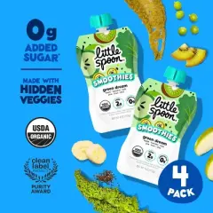 Little Spoon Green Dream Smoothie Pouches - 16oz/4ct