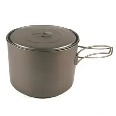 TOAKS 1600ml Ultralight Titanium Camping Cook Pot with Foldable Handles and Lid