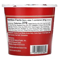 Bob's Red Mill Oatmeal Cup Apple Pieces and Cinnamon 2.36 oz