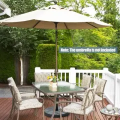 Costway 19'' Patio 35 LBS Round Umbrella Base Stand Holder 1.4''-1.9'' Market Table Outdoor