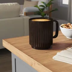 16oz Moira Ceramic Mug Black - Threshold&trade;