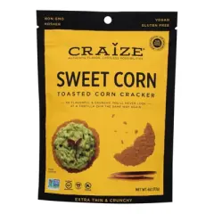 Craize Sweet Corn Toasted Corn Crisps - Case of 6/4 oz