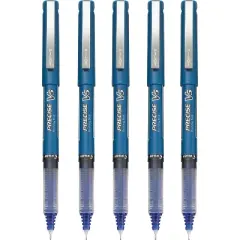 Pilot Precise V5 Rollerball Pens Extra Fine Point Blue Ink 5 Pack (26011) 379732