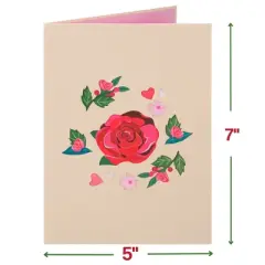 Paper Love Happy Valentine's Day Card, 3D Pop Up Valentine Cards - 5" x 7" Cover - Includes Envelope and Note Card