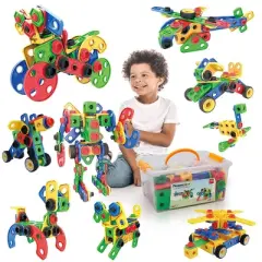PICASSO-TILES 152 PC Construction Building Engineering Set, STEM Toys for Kids 3+