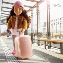 Our Generation Lisandra & Rolling Luggage 18" Travel Doll