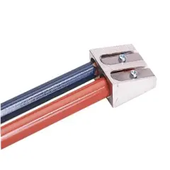 School Smart 2-Hole Handheld Pencil Sharpeners, Silver, Pack of 12