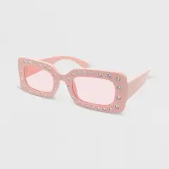 Chunky Square Rhinestone Sunglasses - Wild Fable&trade; Pink