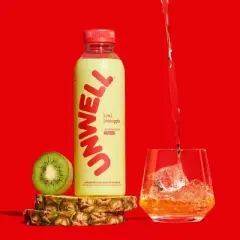 Unwell Kiwi Pineapple Hydration Electrolyte Drink for Rapid Hydration + Focus - 16.9 fl oz Bottle