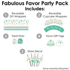 Big Dot of Happiness Final Fiesta - Last Fiesta Bachelorette Party Favors and Cupcake Kit - Fabulous Favor Party Pack - 100 Pieces