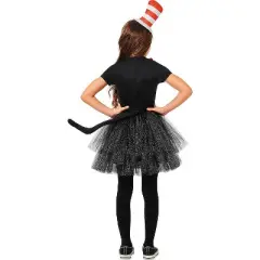 Dr. Seuss Girl's The Cat in the Hat Halloween Costume Dress - Black '4-6