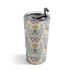 Heather Dutton La Floraison Blush Pink Travel Mug 20 oz Stainless Steel Travel Mug - Deny Designs