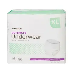 McKesson Ultimate Incontinence Underwear, Maximum Absorbency, Unisex, XL
