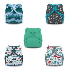 Thirsties | Duo Wrap Snap Reusable Diaper Cover Pack of 5