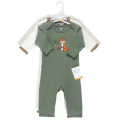 Hudson Baby Infant Boy Cotton Coveralls, Forest Fox