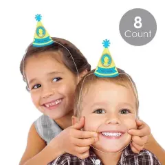 Big Dot of Happiness Ducky Duck - Mini Cone Baby Shower or Birthday Party Hats - Small Little Party Hats - Set of 8
