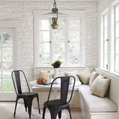 NuWallpaper Kylver Peel and Stick Wallpaper Gray: Self-Adhesive Vinyl, Smooth Finish, 28.2 Sq Ft Coverage, 20.5" Width