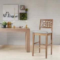 Crackle Barstool Light Gray