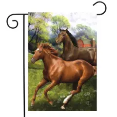 Briarwood Lane Summer Garden Flag 12x18 For Outdoor Galloping Horses For Summer Garden Flag Flags For Outside