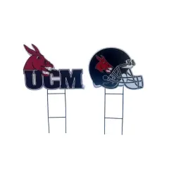 NCAA Central Missouri Mules and Jennies 2pk Logo and Helmet Garden Stake Set