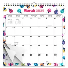 StarGifts 2023-2024 Wall Calendar 12"x12" Ladybug Party