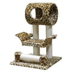 Go Pet Club 28" Cat tree Scratcher Condo with Sisal Covered Toys F12