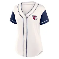 MLB Cleveland Guardians Women's Short Sleeve White Fashion Jersey