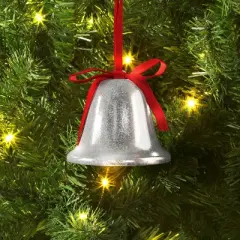Christmas Metal Bell Ornament Silver - Wondershop&trade;