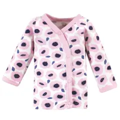 Touched by Nature Baby Girl Organic Cotton Preemie Layette 4pc Set, Blossoms, Preemie
