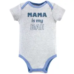 Luvable Friends Baby Boy Cotton Bodysuits 5pk, Mama